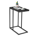 Industrial C-Shaped Narrow End Side Table & Rectangle Tabletop