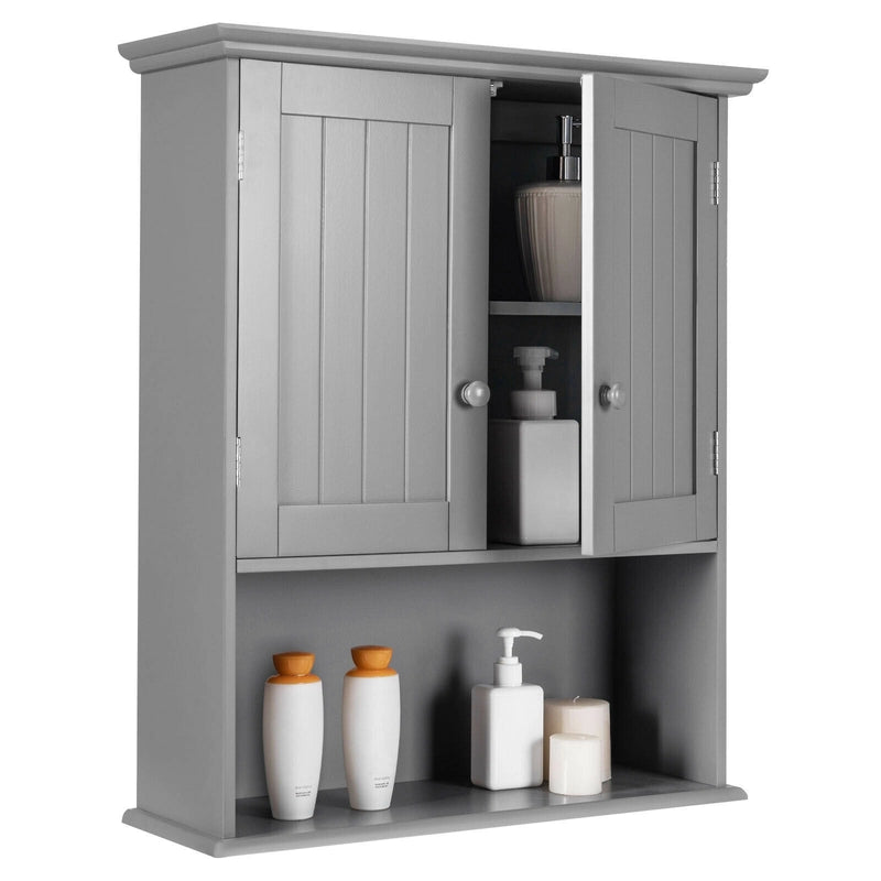 Multi-Purpose Wall Cabinet Storage with 2-Door for Bathroom