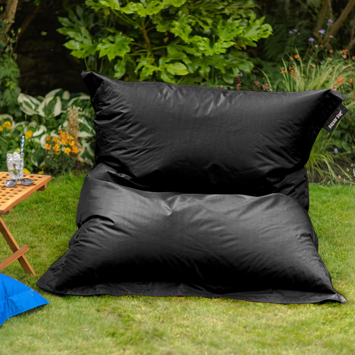 Indoor & Outdoor Giant Bean Bag Floor Cushion - Black