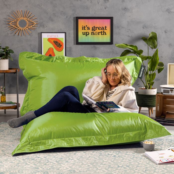 Indoor & Outdoor Giant Bean Bag Floor Cushion - Lime Green