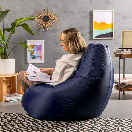 Recliner Indoor-Outdoor Gaming Bean Bag - Navy Blue | Bean Bag Only