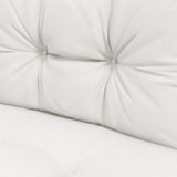 Outsunny 2-Piece Seat Cushions Back Pillows Replacement, Patio Chair Cushions Set for Indoor Outdoor, White