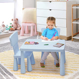 3 Pieces Kids Table and 2 Chairs Set for Reading
