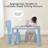 3 Pieces Kids Table and 2 Chairs Set for Reading