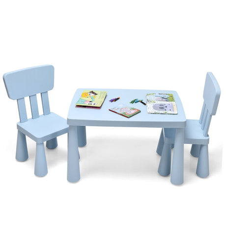 3 Pieces Kids Table and 2 Chairs Set for Reading