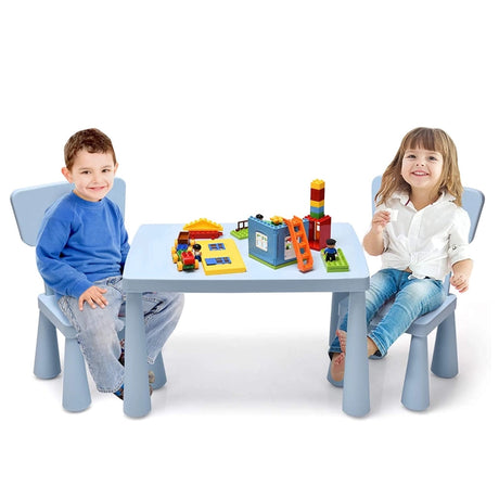 3 Pieces Kids Table and 2 Chairs Set for Reading