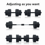 Adjustable Weight 2 in 1 Dumbbell / Barbell Set 30KG