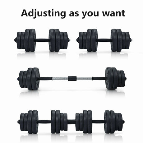 Adjustable Weight 2 in 1 Dumbbell / Barbell Set 30KG