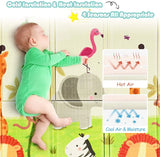 Baby crawling mat play mat foldable baby mat double-sided play carpet green