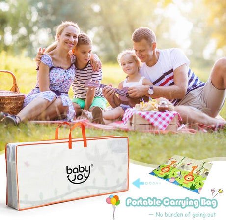 Baby crawling mat play mat foldable baby mat double-sided play carpet green