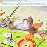 Baby crawling mat play mat foldable baby mat double-sided play carpet green