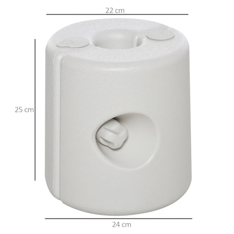 Outsunny 4 Pack 36 kg Gazebo Weights, Canopy Tent Weights with Rapid Clip, Gazebo Leg Weights Fill with Sand or Water, White