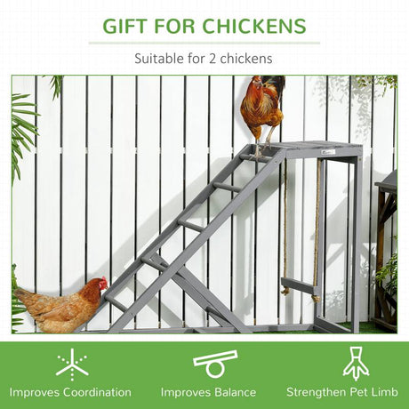 PawHut Walk-in Galvanised Steel Chicken Run with Chicken Activity Shelf and Cover, 3 x 6 x 2m