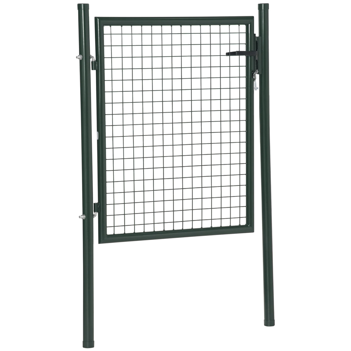 HOMCOM Green Steel Garden Gate with Lock and 3 Keys 97 x 150cm, Green