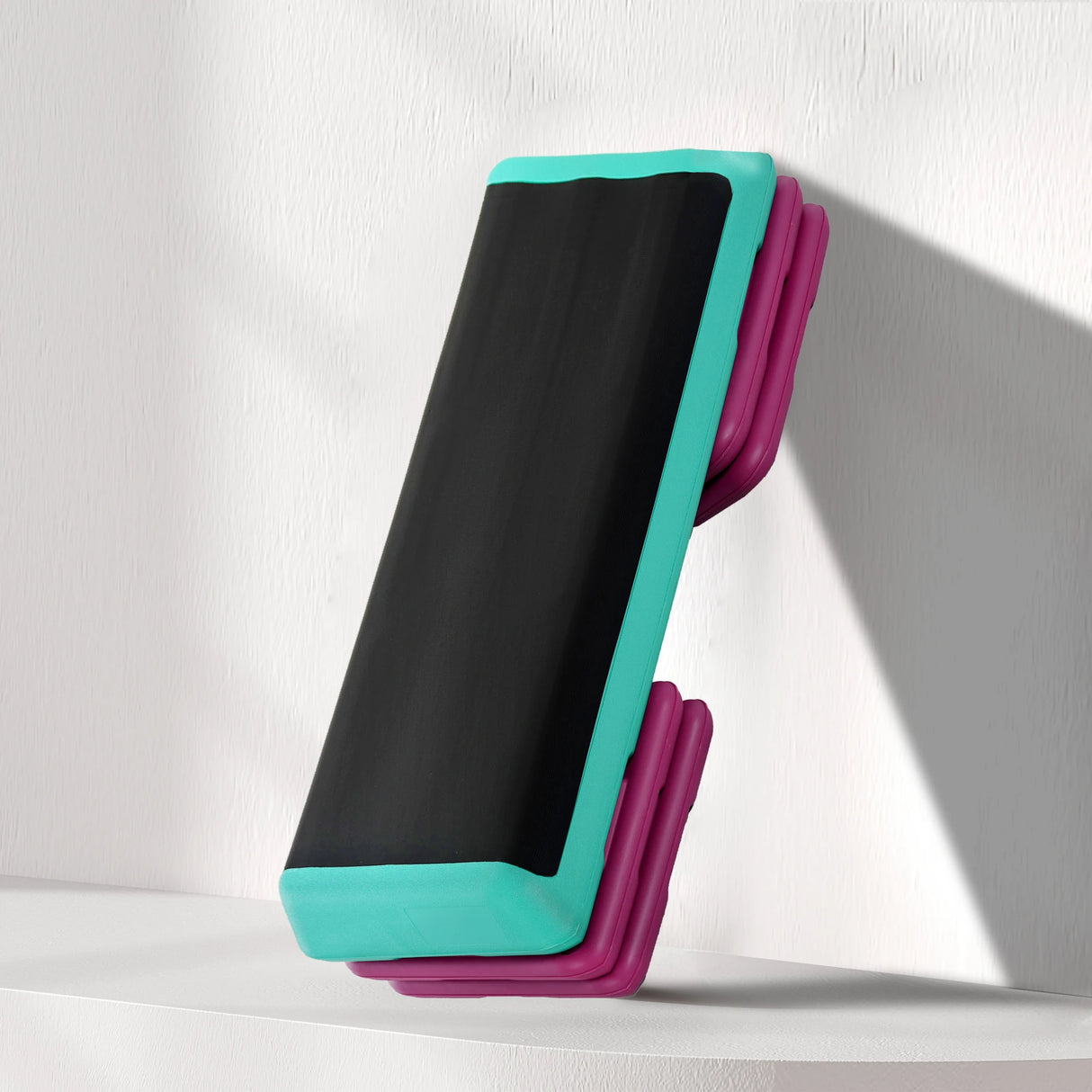 HOMCOM 3-Level Aerobic Step 10/15/20cm Steppers for Exercise Workout w/ Non-Slip Top Compact Stepper Home Office Indoor Outdoor Fitness Equipment