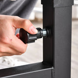 HOMCOM Weight Bench, 6 in 1 Adjustable Bench Press with Leg Extension, Barbell Rack, Preacher Curl Pad, Resistance Band, Multi-Function Home Gym Equipment for Strength Training Weightlifting