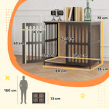 PawHut Dog Crate Furniture with Anti-Chew Resistant Mesh, Anti-Escape Single Door, for Medium Dogs, 80 x 55 x 72 cm