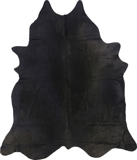 COWHIDE DYED BLACK 3-5M (256cm × 224cm)