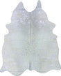 COWHIDE METALLIC SILVER ON OFF WHITE 3-5M - 234cm  195cm