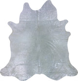 COWHIDE METALLIC SILVER ON OFF WHITE 3-5M - 224cm  214cm