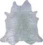 COWHIDE METALLIC SILVER ON OFF WHITE 3-5M - 224cm  214cm