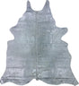 COWHIDE METALLIC SILVER ON OFF WHITE 3-5M - 231cm  215cm