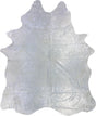 COWHIDE METALLIC SILVER ON OFF WHITE 3-5M - 237cm  195cm