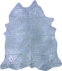 COWHIDE METALLIC SILVER ON OFF WHITE 3-5M - 234cm  204cm