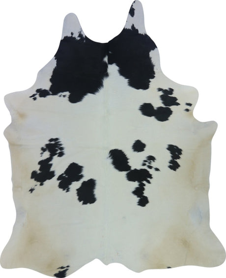 COWHIDE MEDIUM BLACK & WHITE 2.5-3.4M (228cm × 193cm)