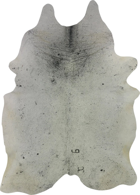 COWHIDE LARGE BLACK & WHITE SPECKLED 3.5-3.9M - 246cm  178cm