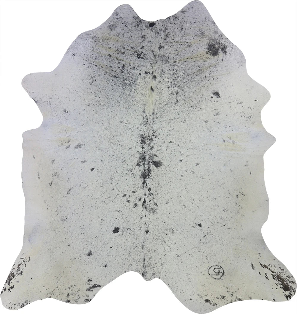 COWHIDE LARGE BLACK & WHITE SPECKLED 3.5-3.9M - 228cm  215cm