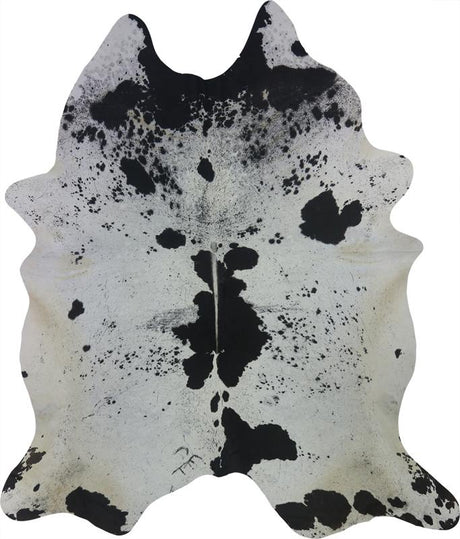 COWHIDE XL BLK & WHT SPECKLED 4-4.4M (256cm × 221cm)
