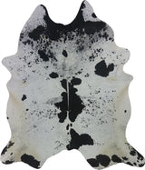 COWHIDE XL BLK & WHT SPECKLED 4-4.4M - 256cm  221cm