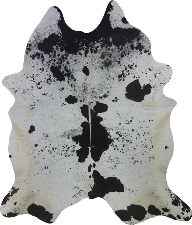COWHIDE XL BLK & WHT SPECKLED 4-4.4M - 256cm  221cm
