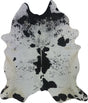 COWHIDE XL BLK & WHT SPECKLED 4-4.4M - 256cm  221cm