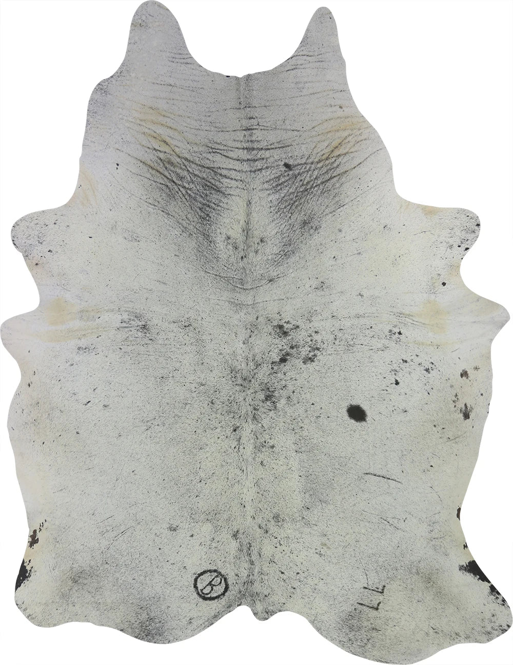 COWHIDE XL BLK & WHT SPECKLED 4-4.4M - 257cm  196cm