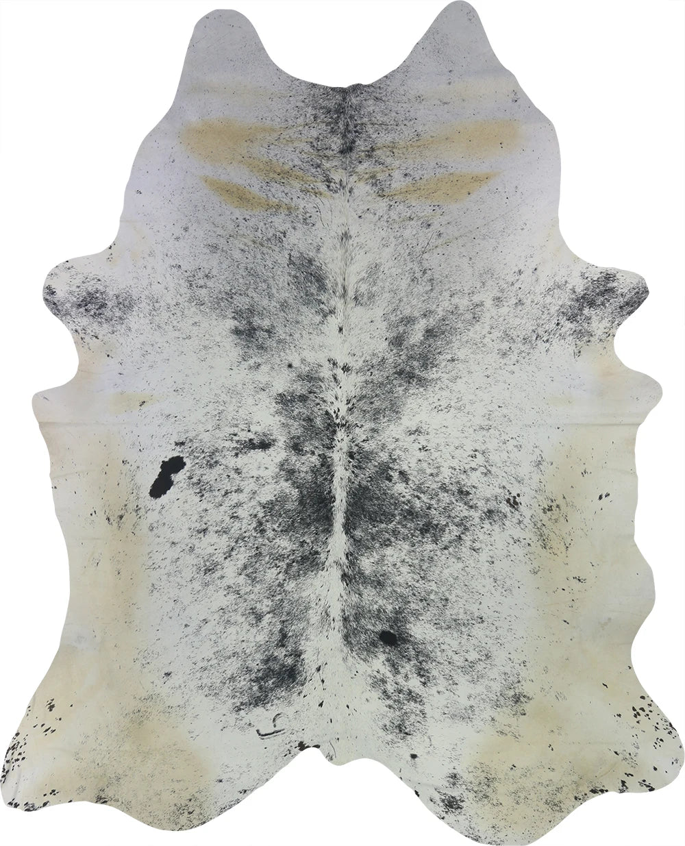 COWHIDE XL BLK & WHT SPECKLED 4-4.4M - 259cm  211cm