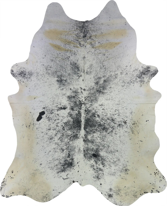 COWHIDE XL BLK & WHT SPECKLED 4-4.4M - 259cm  211cm