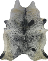 COWHIDE XL BLK & WHT SPECKLED 4-4.4M - 257cm  213cm