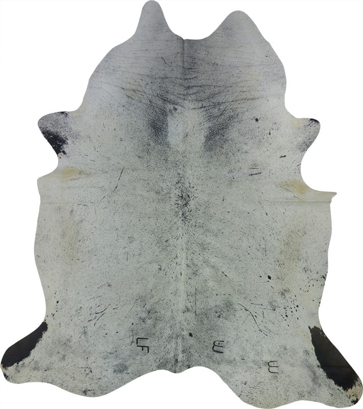 COWHIDE XL BLK & WHT SPECKLED 4-4.4M (247cm × 228cm)