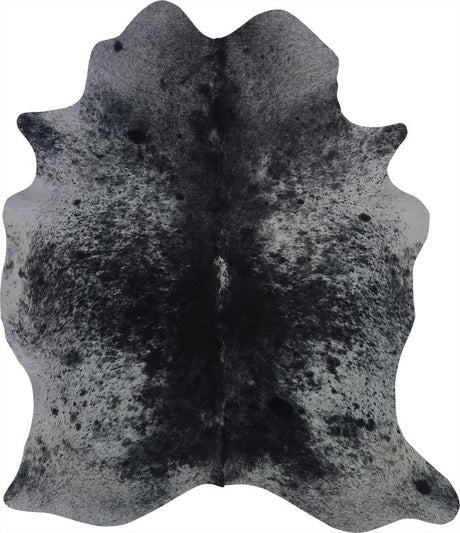 COWHIDE MEDIUM BLACK & WHITE SPECKLED 2.5-3.4M (195cm × 168cm)