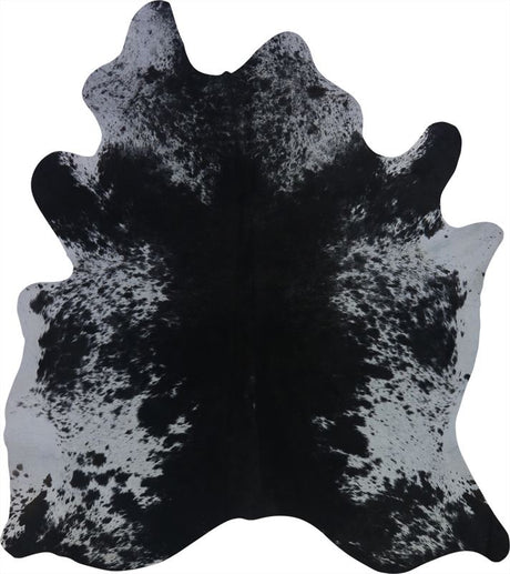 COWHIDE MEDIUM BLACK & WHITE SPECKLED 2.5-3.4M (196cm × 186cm)