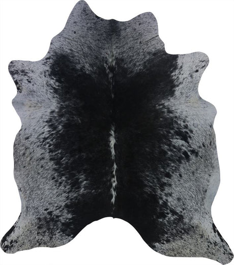 COWHIDE MEDIUM BLACK & WHITE SPECKLED 2.5-3.4M (195cm × 186cm)