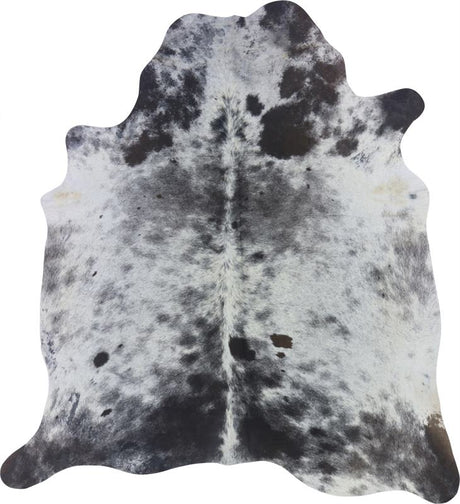 COWHIDE MEDIUM BROWN & WHITE SPECKLED 2.5-3.4M (198cm × 184cm)