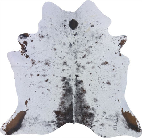 COWHIDE MEDIUM BROWN & WHITE SPECKLED 2.5-3.4M (197cm × 203cm)