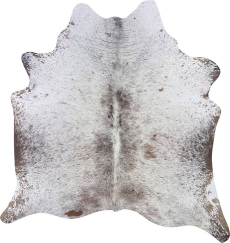 COWHIDE MEDIUM BROWN & WHITE SPECKLED 2.5-3.4M (187cm × 190cm)