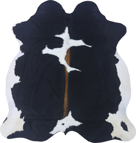 COWHIDE MEDIUM BLACK/BROWN & WHITE REDDISH 2.5-3.4M (198cm × 189cm)