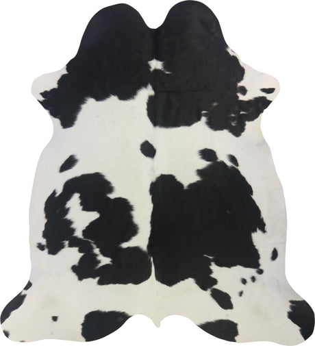 COWHIDE MEDIUM BLACK & WHITE 2.5-3.4M (221cm × 205cm)