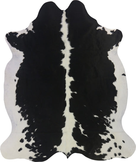 COWHIDE MEDIUM BLACK & WHITE 2.5-3.4M (220cm × 186cm)