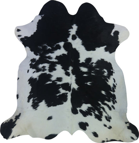 COWHIDE LARGE BLACK & WHITE 3.5-3.9M (220cm × 219cm)